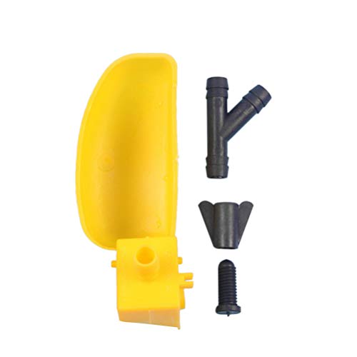 POPETPOP 12pcs Pigeon Quail Waterer Feeder Automatic Drinking Cup Bowl Poultry Watering Cups Dispenser Poultry Bird Watering System for Birds Cage Yellowï¼ˆLeft Side