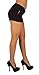 Basic Juniors Booty Shorts Premium Stretch French Terry Moleton with a gentle butt lifting stitching in Black Size S