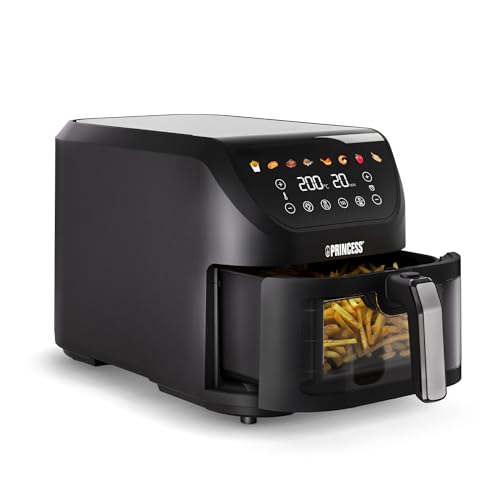 SlimFry Airfryer, 8L Capacità, 2000W, 8 Programmi, Display Touchscreen Digitale, Temperatura Regolabile, Finestra di Controllo, Spegnimento Automatico, Cestello Lavabile, 182257
