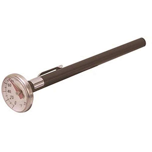 Supco ST02 Stainless Steel Pocket Dial Thermometer, 5" Stem, 1" Dial, 0