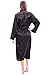 Alexander Del Rossa Women's Lightweight Satin Robe, Long, Medium Black (A0755BLKMD)