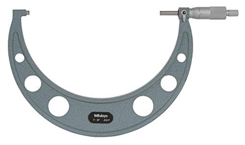 Mitutoyo 103-184 Series-103 Outside Micrometre with Ratchet Stop, 7"-8" Range, 0.001" Graduation