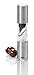 AdHoc MP900 DUOMILL PURE Salt & Pepper Mill | Stainless Steel/Acrylic | 2-in-1 Double Mill, CeraCut Ceramic Grinder, Adjustable Grind Setting | (H)220mm x (D)45mm | Silver | Includes 1 x Duo-Mill
