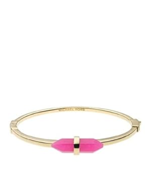 Thin Quartz Crystal Bangle, Pink MKJ2662