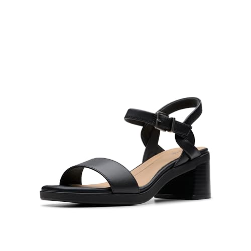 Clarks Women Jaylan Ray Black Leather 8 Medium