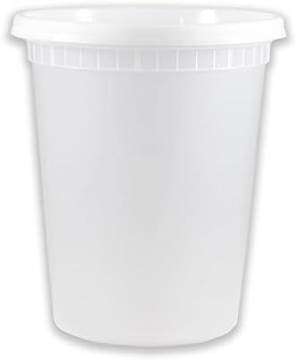Everest Disposable Microwavable Translucent Plastic Deli Container with Lid - 250 / Case (250, 32oz)