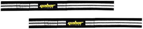 Gabor Fitness Heavy Duty Work Out Weightlifting Straps, Weightlifting/Crossfit/Workout/Gym/Powerlifting/Bodybuilding ~ Support For Women &amp; Men ~ Premium Quality Lifetime Guarantee ~ (Black/White)