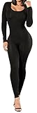 Dellytop Women's Long Sleeve Bodysuit Bodycon Jumpsuits Romper