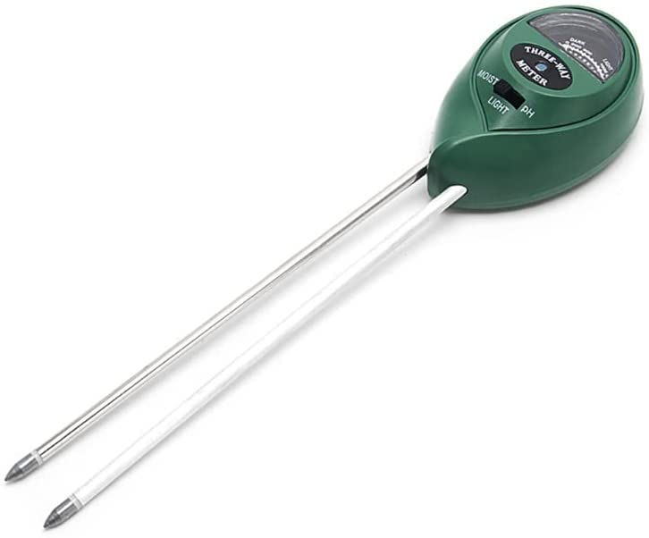 3-in-1 Soil Moisture Meter and PH Meter for Soil, Ideal Plant Soil Testing Kit to Measure Moisture, Lighting and Soil PH Testing Indoor and Outdoor Potted Plants, Gardens and Lawns