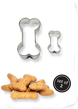 PME SC608 Lot de 2 Emporte pièces Os pour Biscuits et Gâteaux, Acier Inoxydable, Argent, 7 x 2 x 4,5 cm