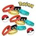 Bundle (16 Count) Pokemon Style Party Supplies Silicone Wristband Bracelet Favors & BONUS (16 Sheets) Pokemon Style Stickers