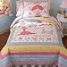 Princess and the Magic Castle Full /Queen Quilt with 2 Shams  ~ Pem America 