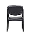 Boss Office Products Leather Sled Base Side Chair with Arms in Black