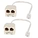 URBEST 2 pcs rj11 male to female two way telephone splitter converter cable primary