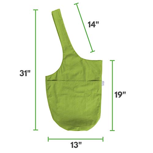 Yogiii Yoga Mat Bag | The Original YogiiiTote | Yoga Mat Tote Sling Carrier w/Large Side Pocket & Zipper Pocket | Fits Most Size Mats (Action Green)