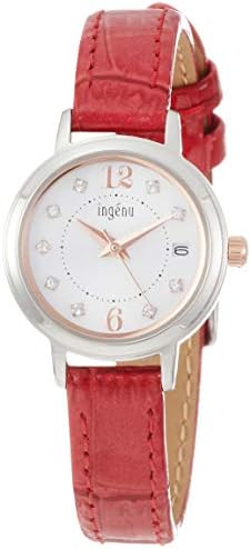 [セイコーウォッチ] 腕時計 アンジェーヌ クリスマス限定 限定500本 スワロフスキー 白文字盤 濃マゼンダ革バンド カーブ無機ガラス AHJK712 レディース レッド