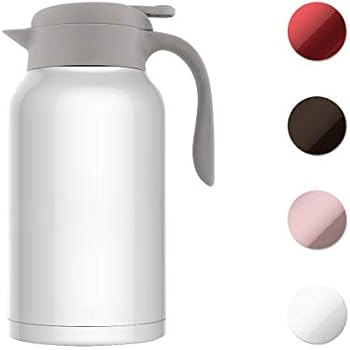 SDREAM 68 Oz Coffee Carafe Thermal Stainless Steel Double Walled Thermal Pots Hot Cold Beverage (off white)