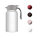 SDREAM 68 Oz Coffee Carafe Thermal Stainless Steel Double Walled Thermal Carafe Heat Retention Vacuum Tea Pots for Keeping Hot/Cold Beverage(off white)