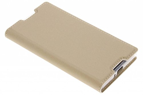 Capa Flip para Xperia Z1 Compact (4.6 Pol), DUX DUCIS [Couro PU][Fina][Suporte TPU][Cartão Crédito], Sony Xperia XZ1 Compact - Dourada
