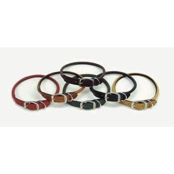 circle t rolled leather dog collar