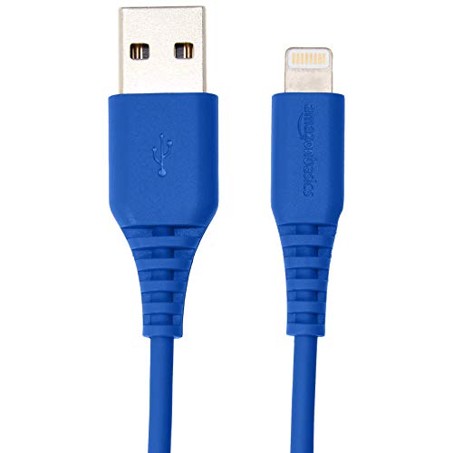 AmazonBasics Lightning to USB A Cable - MFi Certified iPhone Charger - Blue, 4-Inch