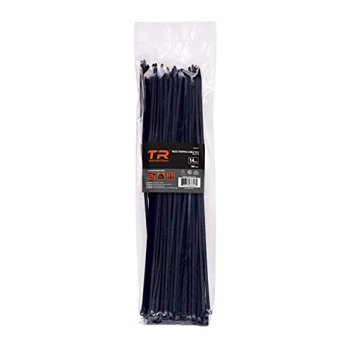 TR Industrial TR88304 Multi-Purpose Cable Ties (100 Piece), 14", Black