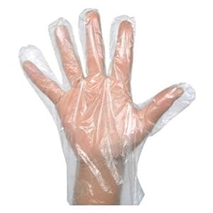 bvslf Pack of 1000 Pcs Transparent Disposable Clear Plastic Hand Gloves