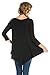 Frumos Womens Tunic For Leggings Round Neck Top Black 3XL