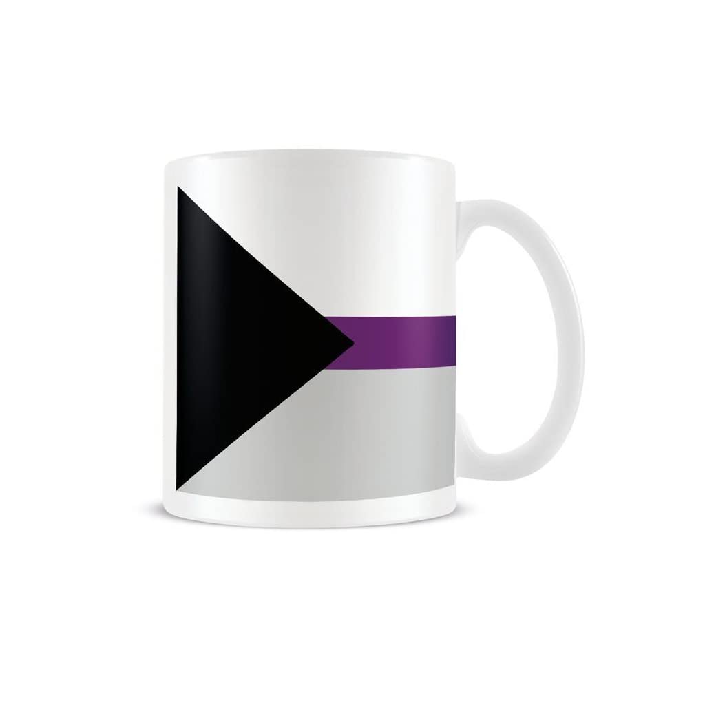 Pyramid International Demisexual Flag Mug - White/Black/Purple, One Size