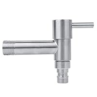 ViaGasaFamido G1/2" Water Faucet Stainless Steel Faucet Single Cold Mop Pool Water Tap Wall Mounted Washing Machine Water Faucet