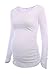 Jinson Pack 3pcs Women's Motherhood Maternity Tunic Tops Mama Flattering Side Ruched
