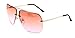 Vision World Eyewear - Limited edition colorful lens rimless metal aviator sunglasses (Pink)
