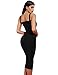 Whoinshop Women's Rayon Strap Celebrity Midi Evening Party Bandage Dress Black L