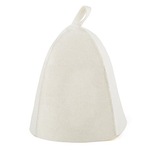 Eva Felt Sauna Hat Plain White without embroidery