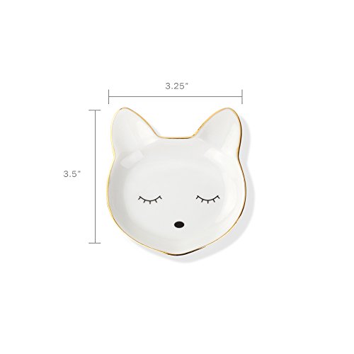 FRINGE STUDIO Cat Face Sculpted Head Ceramic Tray (705004) - Thumbnail 2