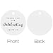 Thank You for Celebrating with Us Tag,Original Design Paper Gift Tag,100 PCS Kraft Tags with 100 Feet String for Wedding,Baby Shower, Party Favor (White)