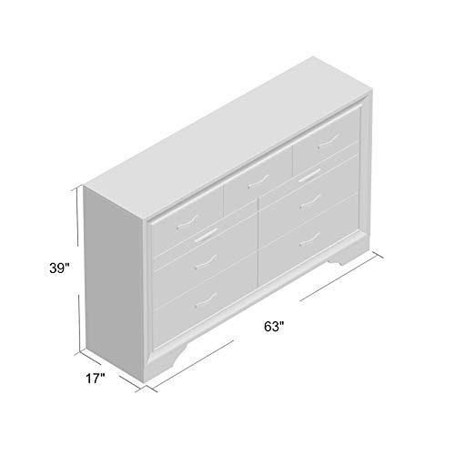 Quast 9 Drawer Double Dresser, Assembled, Adult Assembly Required No