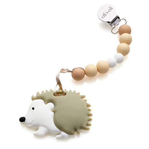 Modern Pacifier Clip for Baby - 100% BPA Free Silicone Beads (Natural) Binky Holder for Newborn - Infant Baby Shower Gift - Universal fit MAM - Philips Avent - Thumbnail 6