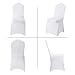 SARAFLORA 10 Pcs White Spandex Chair Covers - Universal Stretch Chair Slipcover Protector for Wedding Ceremony Party Hotel