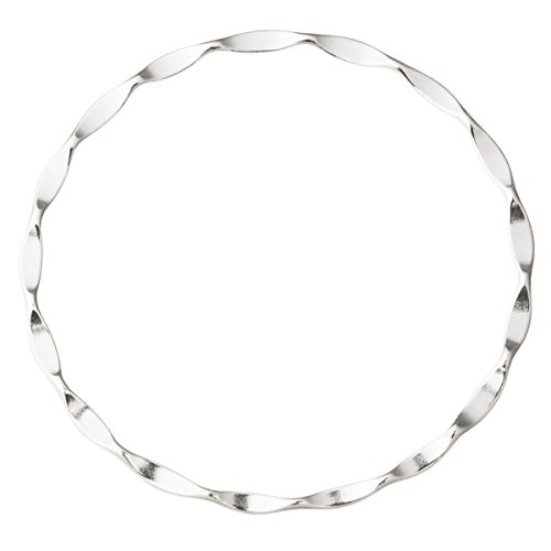 1 pc .925 Sterling Silver 30mm Round Wave Hoop Jump Ring Link / Charm / Pendant / Earrings / Chandelier Connector / Findings / Bright