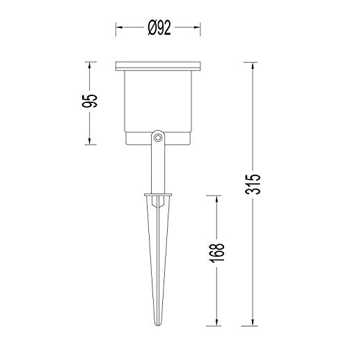 Isolicht LED Aufbaustrahler IP65 schwarz - Gartenstrahler/ -beleuchtung - Spot mit Erdspiess für aussen - für GU10… – Bild 4