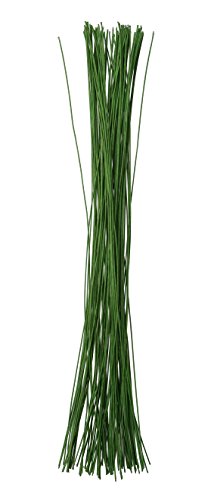 Green Crafting Floral Stem Wire 14 Inch 18 Gauge for Handcrafts 100 Counts by ZXSWEET