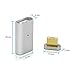 PortPlugs - Magnetic Charger Adapter/Phone Dust Plug- Micro USB Snap On/Off Instant Power Data Sync - Compatible Fast Charging Android Devices (Silver)