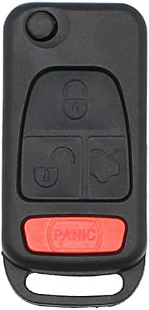 4 Buttons FILP Folding Remote Key Fob Cover Key Shell Compatible with Mercedes Benz ML320 ML55 AMG ML430 C230 CL500