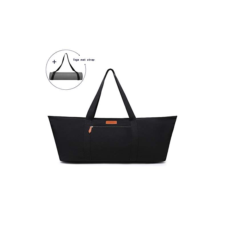 Yoga Mat Bag, Elenture 27" Durable Soft Large Canvas Duffl Tote Bag for