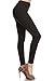 Leggings Depot Basic Solid Plain Full Leggings Stretch 128 (Black),One Size,Black