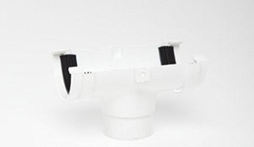 RM305W White Mini 75mm Running Outlet Half Round for shed, Conservatory, Porch etc NOT Standard House Size - Smaller