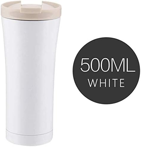 Woodtree Stainless Steel Coffee Mugs Vacuum Flask Tumbler Thermos Bottle Car Coffee Mug Office School Insulation Cups，Flask (Color : 500ml, Size : Gold)