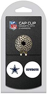 Team Golf NFL Dallas Cowboys Golf Cap Clip with 2 Removable Double-Sided Enamel Magnetic Ball Markers, Attaches Easily to Hats