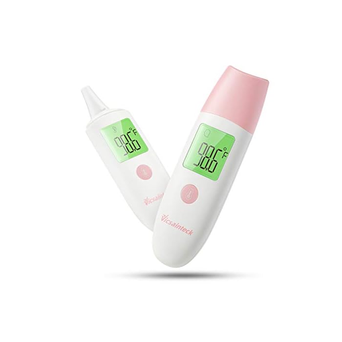Ear and Forehead Digital Thermometer for Baby, Kids and Adult, VICSAINTECK Medical Infrared Tympanic Thermometer for…